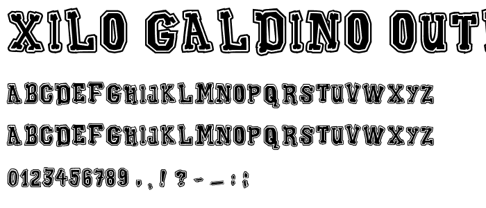 Xilo Galdino Outline font